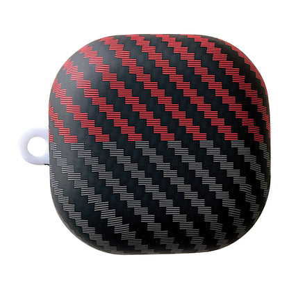 For Samsung Galaxy Buds2 Pro / Buds 2 / Live / Pro Carbon Fiber Texture Bi-color PC Case Earphone Anti-drop Cover