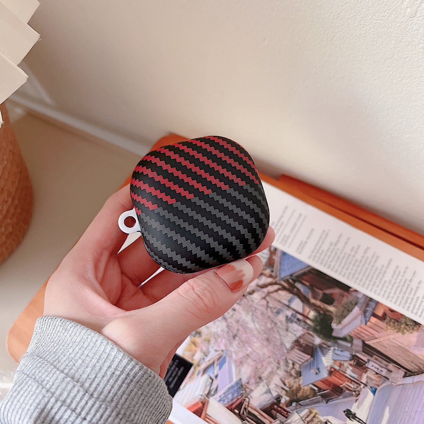 For Samsung Galaxy Buds2 Pro / Buds 2 / Live / Pro Carbon Fiber Texture Bi-color PC Case Earphone Anti-drop Cover