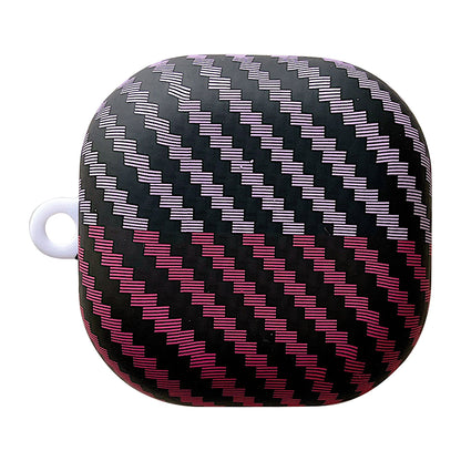 For Samsung Galaxy Buds2 Pro / Buds 2 / Live / Pro Carbon Fiber Texture Bi-color PC Case Earphone Anti-drop Cover