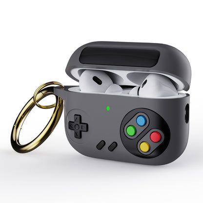 Earphone Silicone Case for Apple AirPods Pro (Gen 2) (USB-C) / AirPods Pro 2 , Game Console Design Earbuds Anti-drop Cover with Ring Buckle