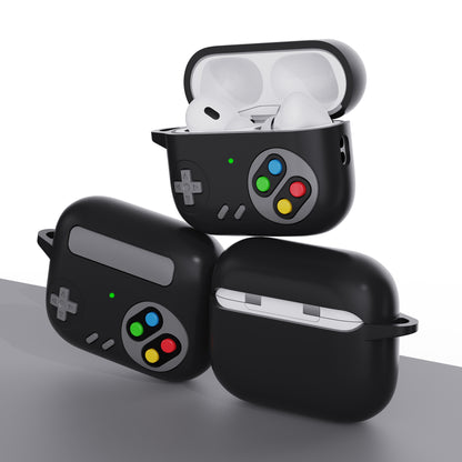 Earphone Silicone Case for Apple AirPods Pro (Gen 2) (USB-C) / AirPods Pro 2 , Game Console Design Earbuds Anti-drop Cover with Ring Buckle