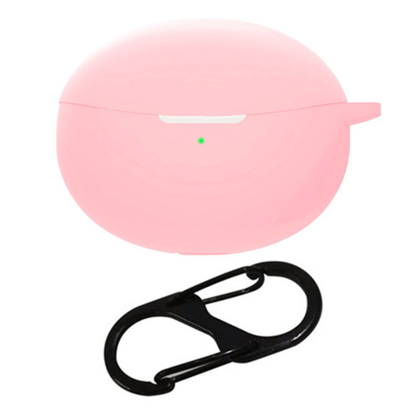 For Oppo Enco R Pro / Air2 Pro TWS Earphone Anti-drop Silicone Protective Cover with Anti-lost Buckle