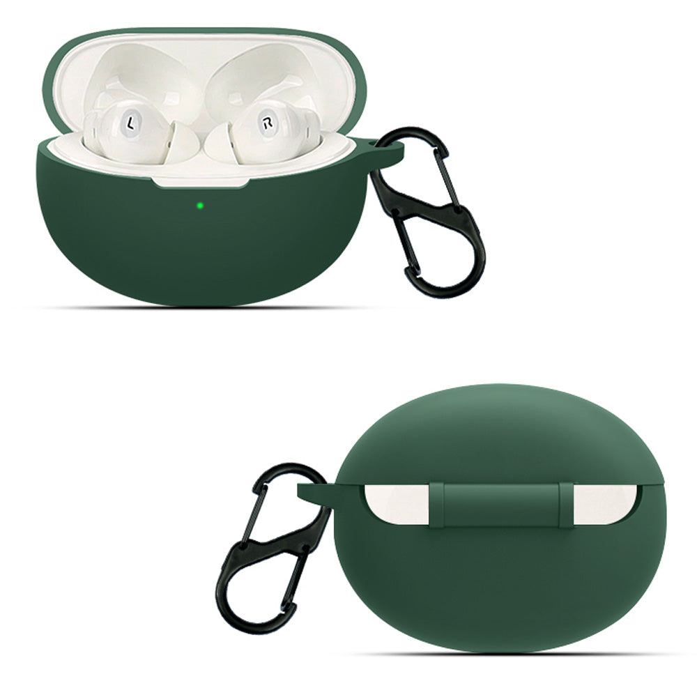 For Oppo Enco R Pro / Air2 Pro TWS Earphone Anti-drop Silicone Protective Cover with Anti-lost Buckle