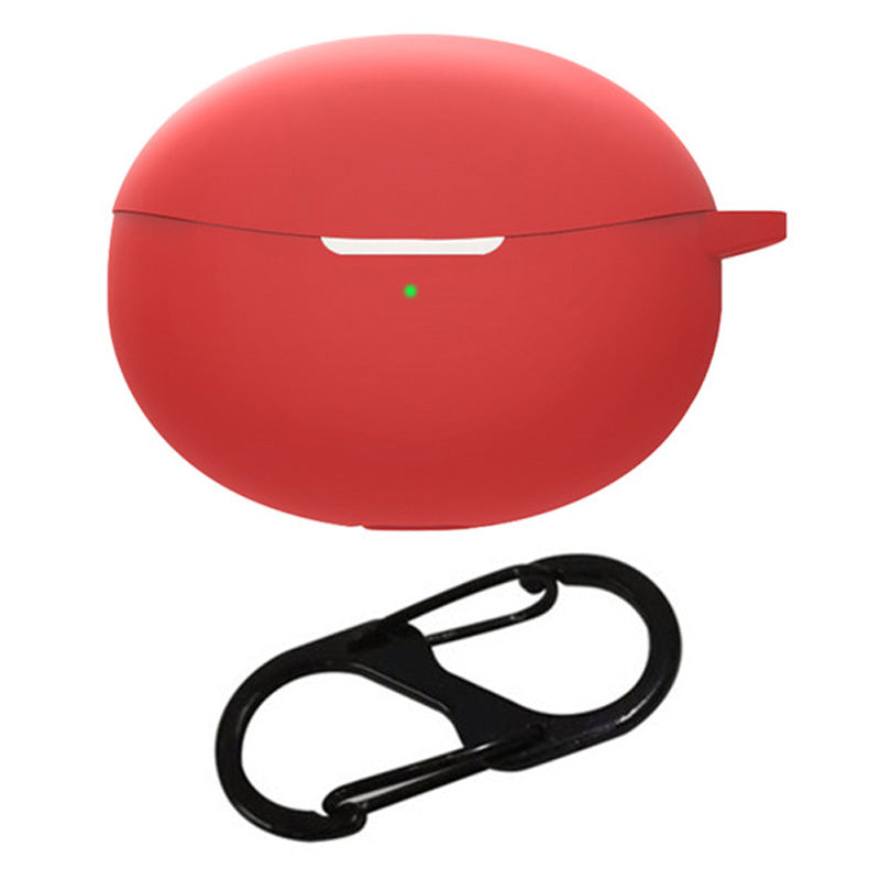 For Oppo Enco R Pro / Air2 Pro TWS Earphone Anti-drop Silicone Protective Cover with Anti-lost Buckle