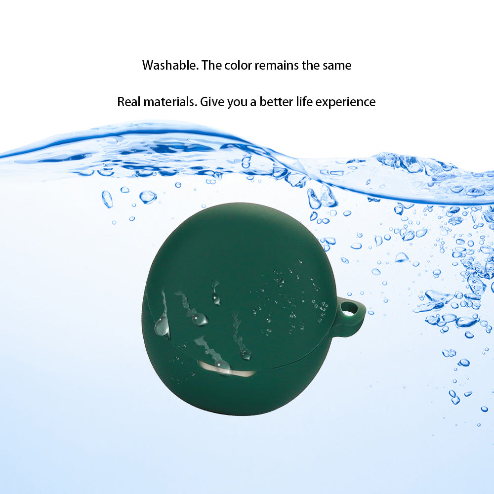 For Oppo Enco R2 Earphone Anti-drop Case Silicone Protective Cover with Anti-lost Buckle