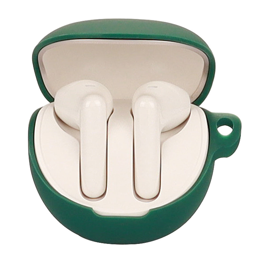 For Oppo Enco R2 Earphone Anti-drop Case Silicone Protective Cover with Anti-lost Buckle
