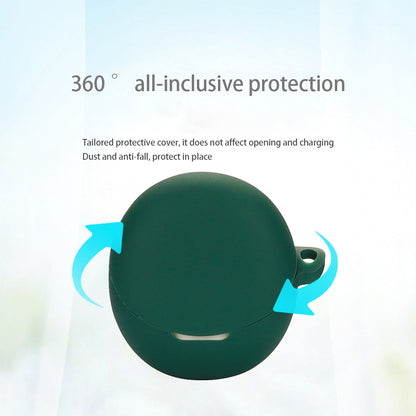 For Oppo Enco R2 Earphone Anti-drop Case Silicone Protective Cover with Anti-lost Buckle