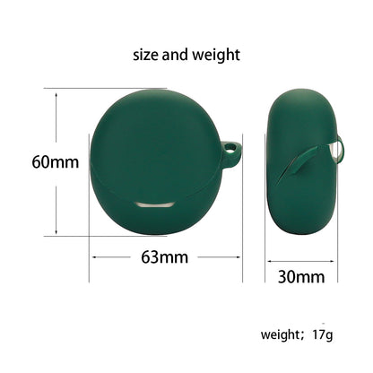 For Oppo Enco R2 Earphone Anti-drop Case Silicone Protective Cover with Anti-lost Buckle