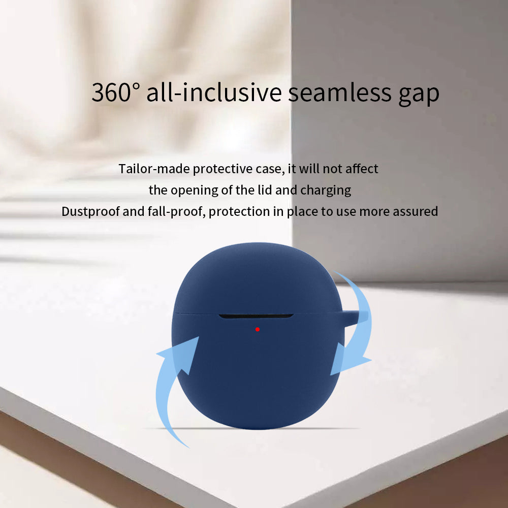 For vivo TWS Air Pro Earphone Silicone Protective Case Anti-drop Cover with Anti-lost Buckle