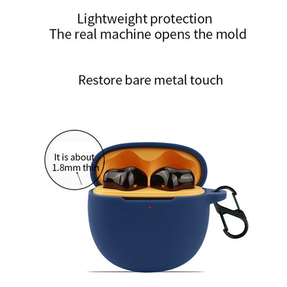 For vivo TWS Air Pro Earphone Silicone Protective Case Anti-drop Cover with Anti-lost Buckle