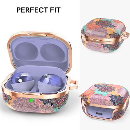 AHASTYLE DD-WG01-G Earphone Case for Samsung Galaxy Buds Pro / Buds Live / Buds2 / Buds Pro 2 , Hard PC IMD Pattern Protective Cover