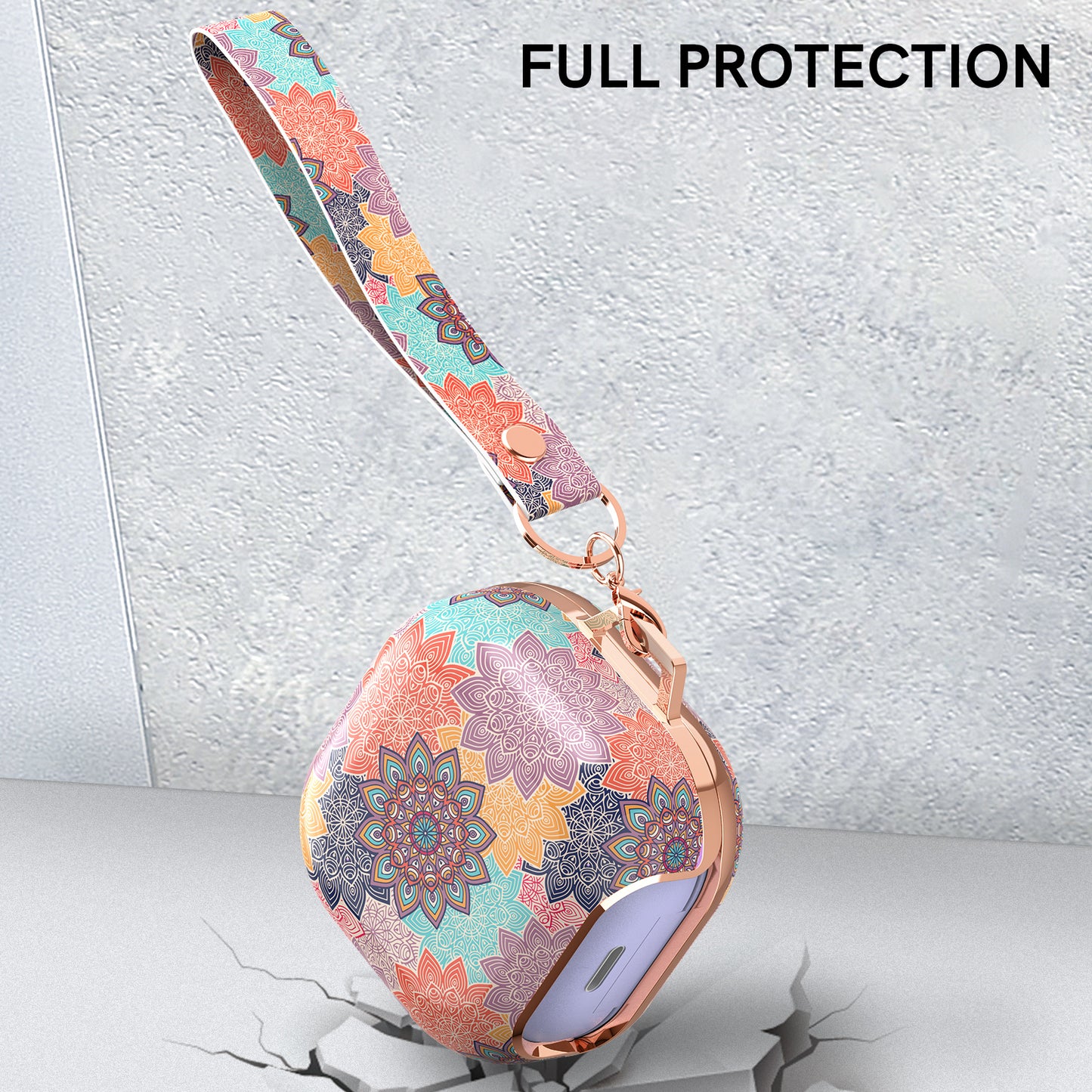 AHASTYLE DD-WG01-G Earphone Case for Samsung Galaxy Buds Pro / Buds Live / Buds2 / Buds Pro 2 , Hard PC IMD Pattern Protective Cover
