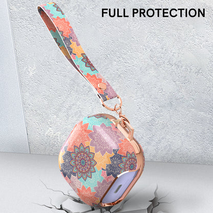 AHASTYLE DD-WG01-G Earphone Case for Samsung Galaxy Buds Pro / Buds Live / Buds2 / Buds Pro 2 , Hard PC IMD Pattern Protective Cover