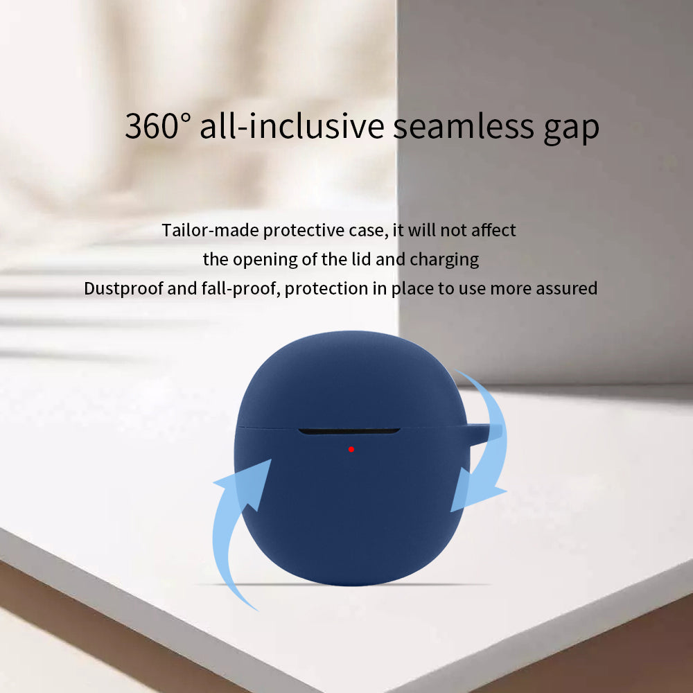 For iQOO TWS Air Pro Bluetooth Earphone Silicone Case Charging Bin Sleeve Cover with Buckle