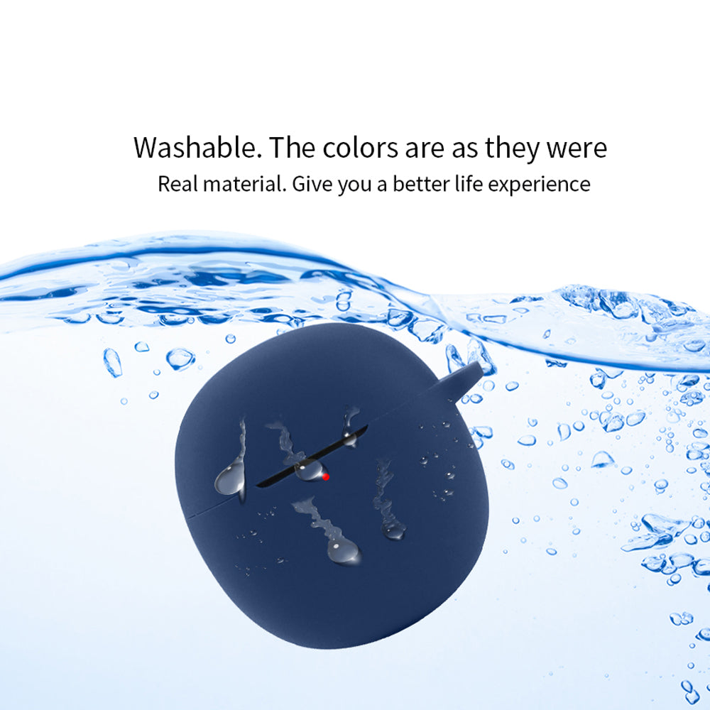 For iQOO TWS Air Pro Bluetooth Earphone Silicone Case Charging Bin Sleeve Cover with Buckle
