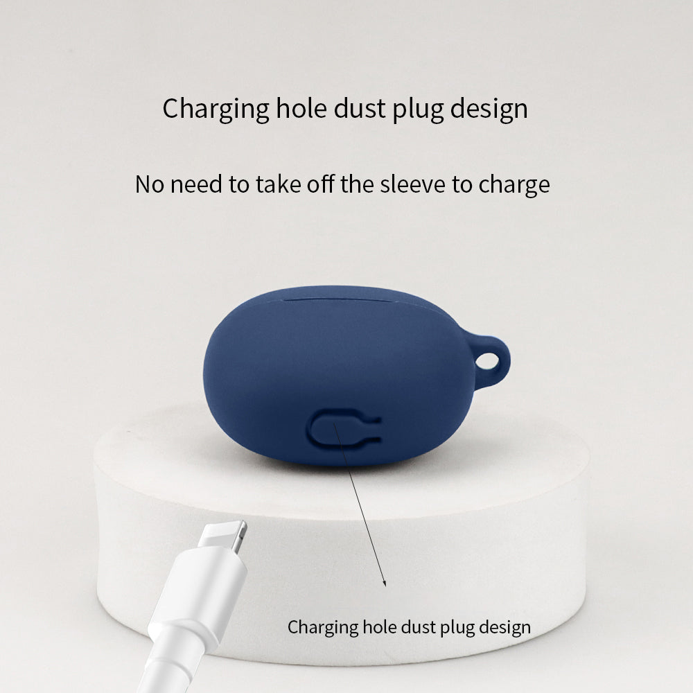 For iQOO TWS Air Pro Bluetooth Earphone Silicone Case Charging Bin Sleeve Cover with Buckle