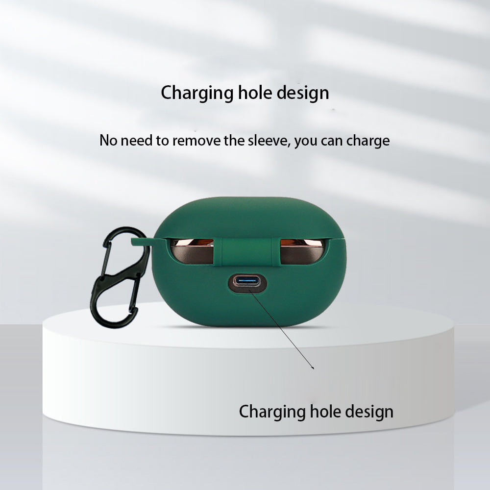 For SoundPEATS Opera03 Bluetooth Earphone Silicone Case Charging Bin Protective Sleeve with Buckle