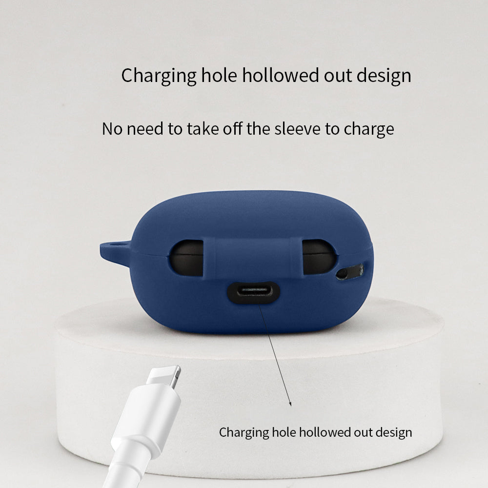 For Anker Soundcore R50i Anti-scratch Protective Sleeve Bluetooth Earphone Silicone Case with Buckle