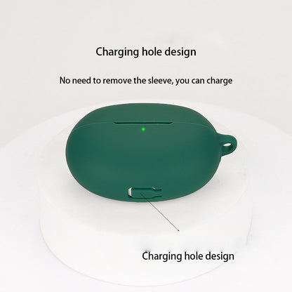 Silicone Case for Realme Buds Air 5 Pro Bluetooth Earphone Charging Bin Protective Sleeve with Buckle
