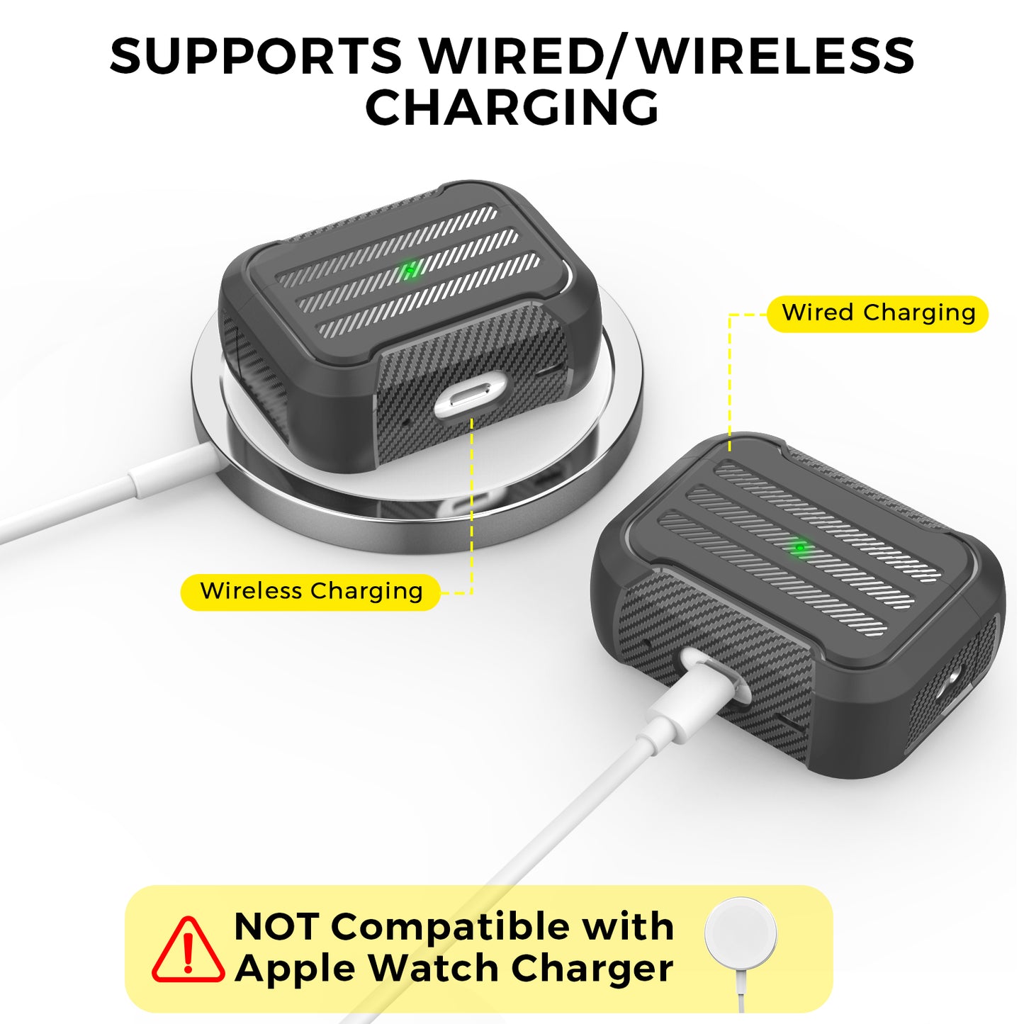 AHASTYLE PT115-PRO For AirPods Pro 2 Silicone Drop-proof Cover Split Type Bluetooth Earphone Protective Case