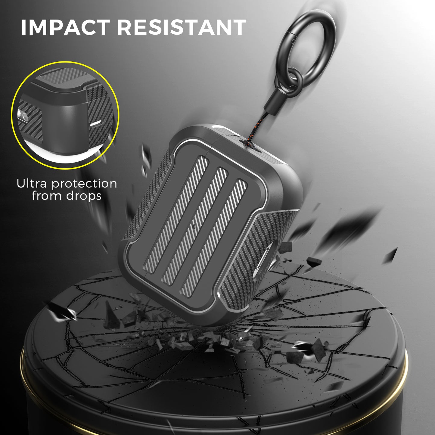 AHASTYLE PT115-PRO For AirPods Pro 2 Silicone Drop-proof Cover Split Type Bluetooth Earphone Protective Case