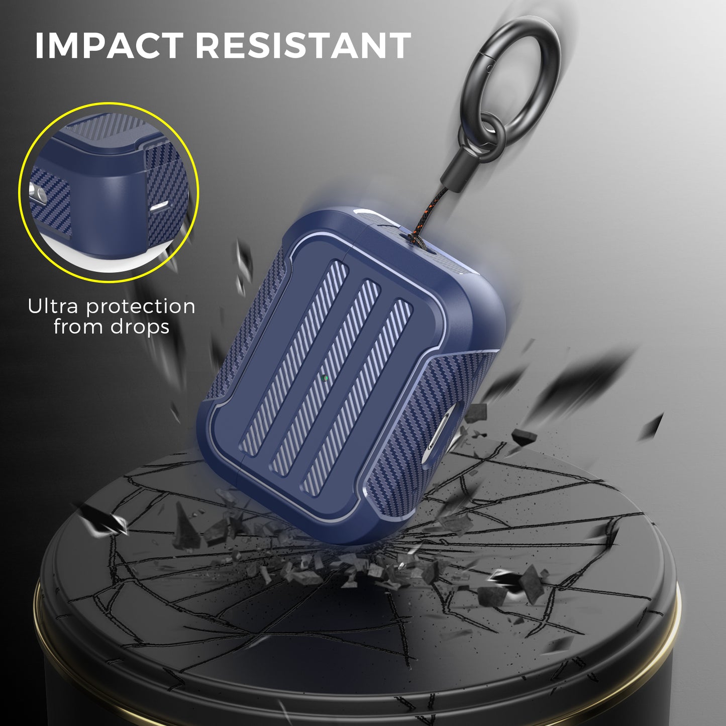 AHASTYLE PT115-PRO For AirPods Pro 2 Silicone Drop-proof Cover Split Type Bluetooth Earphone Protective Case