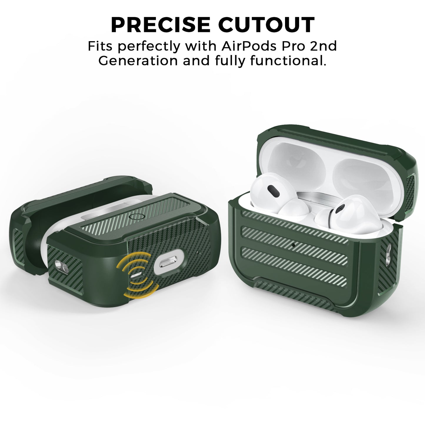 AHASTYLE PT115-PRO For AirPods Pro 2 Silicone Drop-proof Cover Split Type Bluetooth Earphone Protective Case