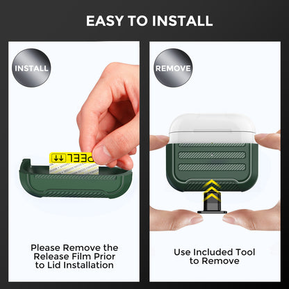 AHASTYLE PT115-PRO For AirPods Pro 2 Silicone Drop-proof Cover Split Type Bluetooth Earphone Protective Case