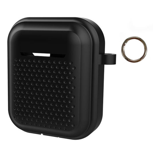 Silicone Case for AirPods with Charging Case (2016) / (2019) / AirPods with Wireless Charging Case (2019) Earphone Cover with Ring Buckle