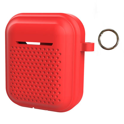 Silicone Case for AirPods with Charging Case (2016) / (2019) / AirPods with Wireless Charging Case (2019) Earphone Cover with Ring Buckle