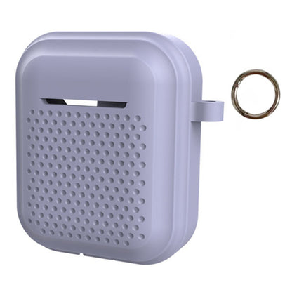Silicone Case for AirPods with Charging Case (2016) / (2019) / AirPods with Wireless Charging Case (2019) Earphone Cover with Ring Buckle