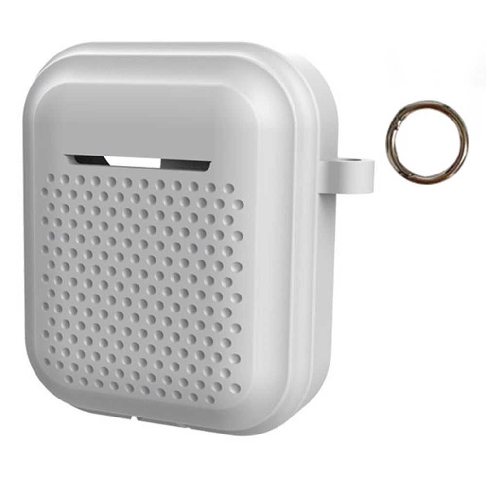 Silicone Case for AirPods with Charging Case (2016) / (2019) / AirPods with Wireless Charging Case (2019) Earphone Cover with Ring Buckle