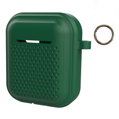 Silicone Case for AirPods with Charging Case (2016) / (2019) / AirPods with Wireless Charging Case (2019) Earphone Cover with Ring Buckle