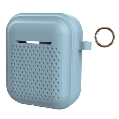Silicone Case for AirPods with Charging Case (2016) / (2019) / AirPods with Wireless Charging Case (2019) Earphone Cover with Ring Buckle
