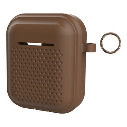 Silicone Case for AirPods with Charging Case (2016) / (2019) / AirPods with Wireless Charging Case (2019) Earphone Cover with Ring Buckle