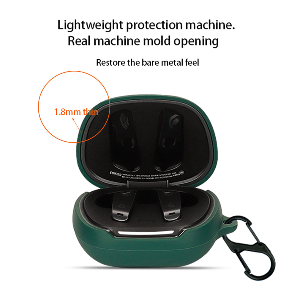 For EDIFIER NeoBuds Pro2 Silicone Case Bluetooth Earphone Charging Bin Anti-scratch Sleeve with Buckle