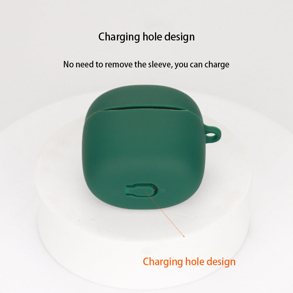 For JBL TOUR PRO+TWS Bluetooth Earphone Anti-drop Protective Sleeve Silicone Case with Buckle