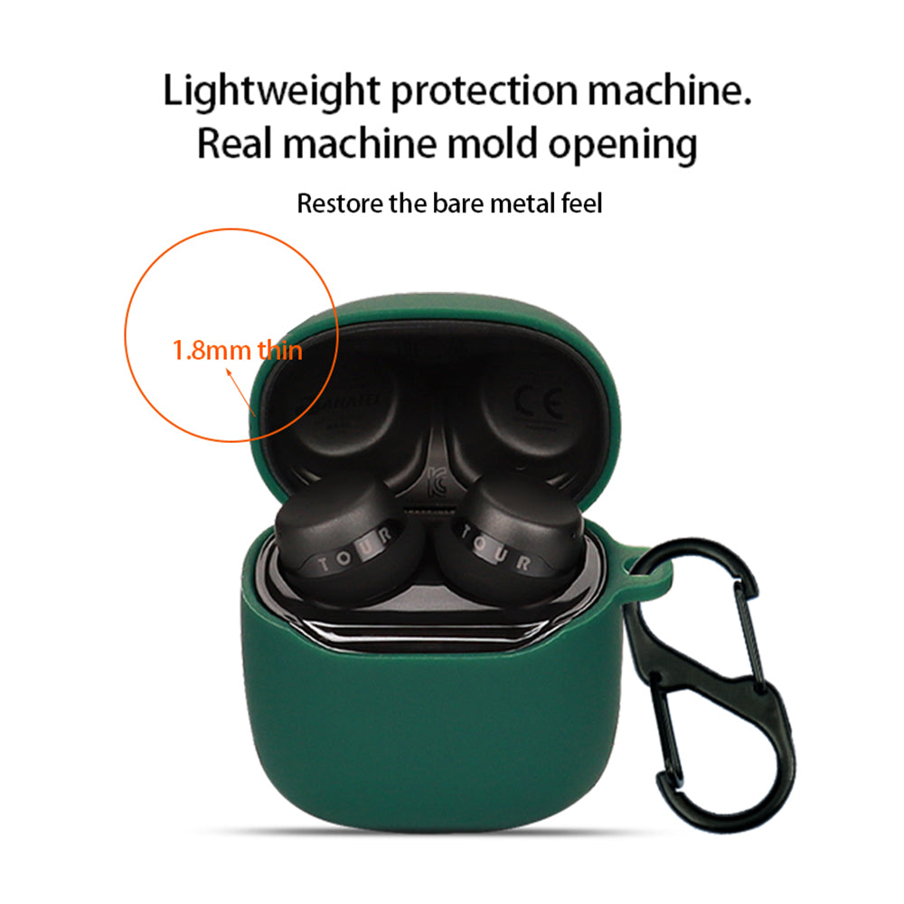 For JBL TOUR PRO+TWS Bluetooth Earphone Anti-drop Protective Sleeve Silicone Case with Buckle