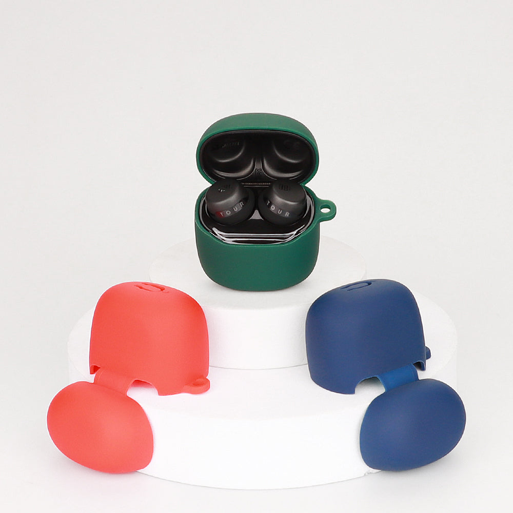 For JBL TOUR PRO+TWS Bluetooth Earphone Anti-drop Protective Sleeve Silicone Case with Buckle