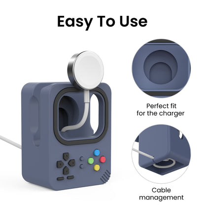 AHASTYLE DD-05 Charging Stand Compatible with Apple Watch Silicone Charging Holder Dock Station