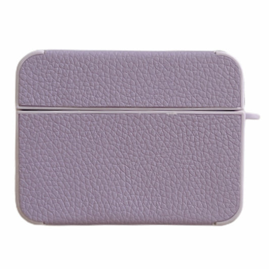 For Apple AirPods Pro Litchi Texture Protective Case PU Leather TPU Earbuds Charging Case Cover