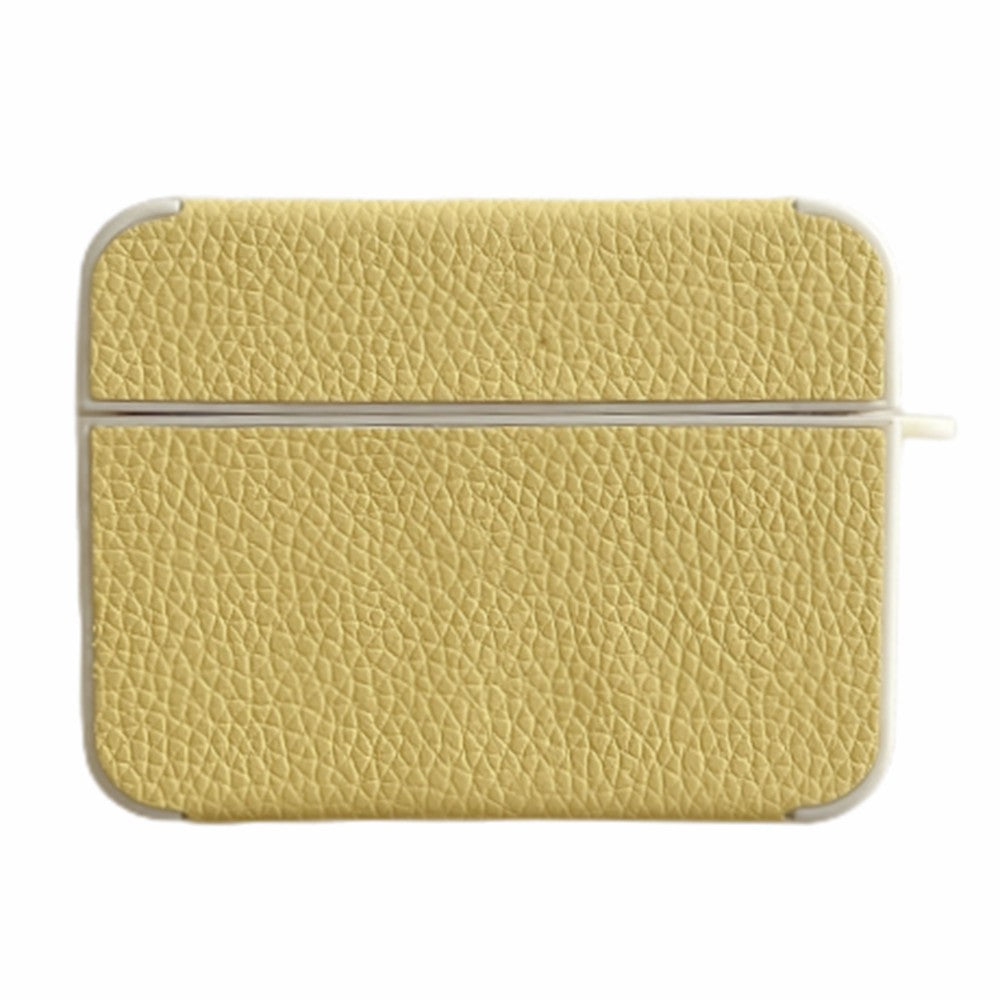 For Apple AirPods Pro Litchi Texture Protective Case PU Leather TPU Earbuds Charging Case Cover