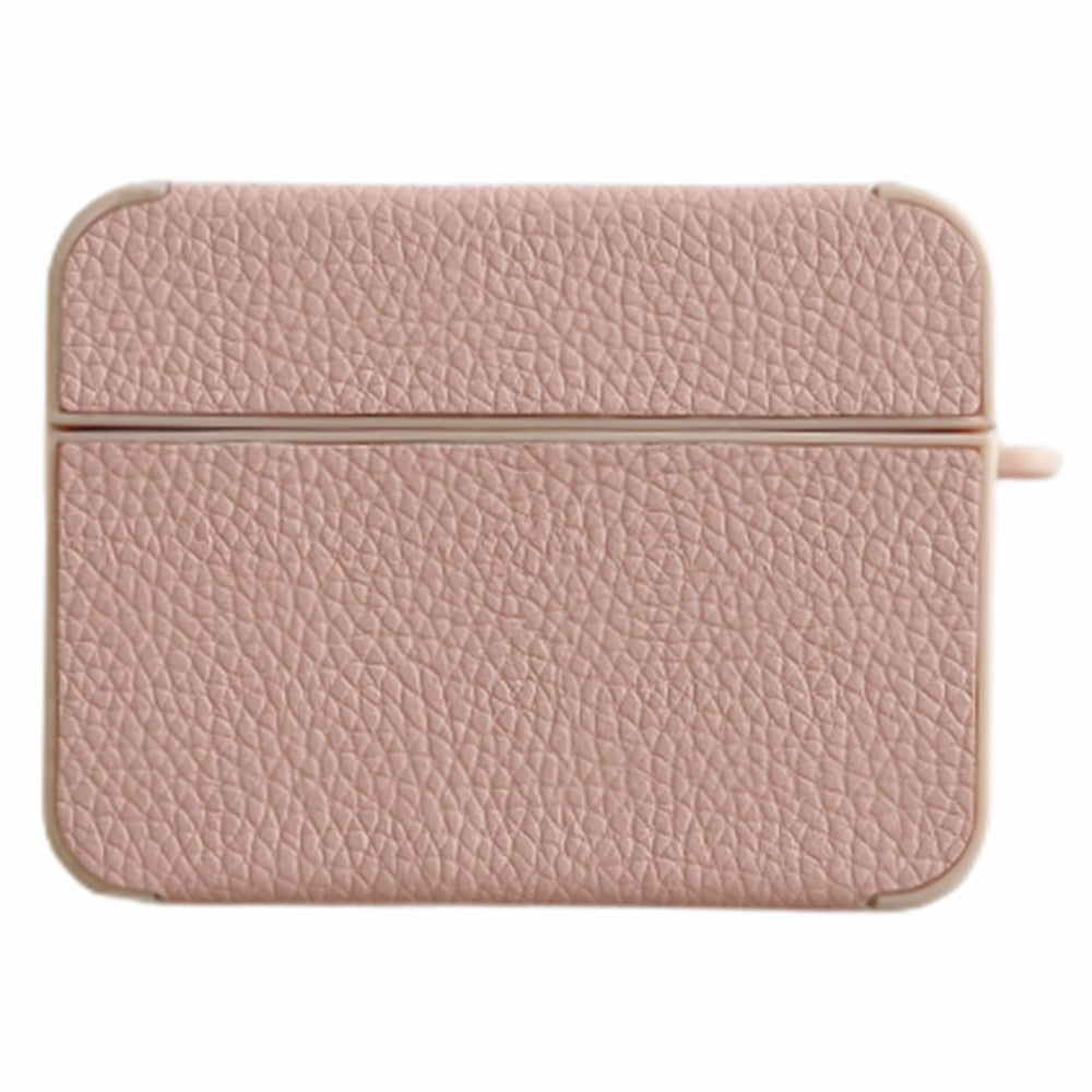 For Apple AirPods Pro Litchi Texture Protective Case PU Leather TPU Earbuds Charging Case Cover