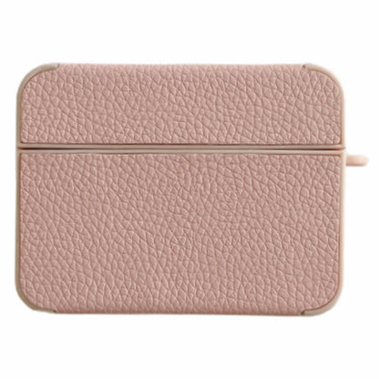For Apple AirPods Pro Litchi Texture Protective Case PU Leather TPU Earbuds Charging Case Cover