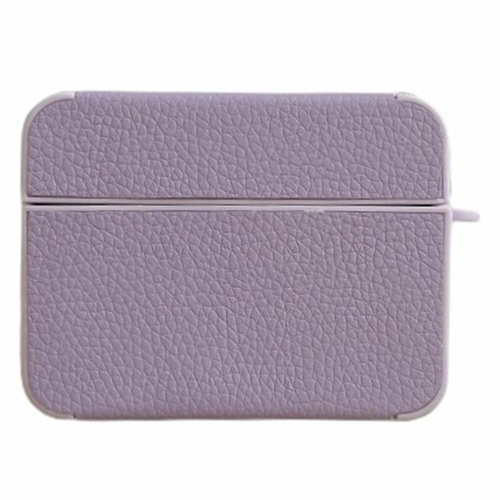 For AirPods Pro 2 Charging Case Cover Litchi Texture PU Leather TPU Shockproof Case