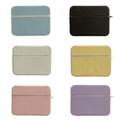 For Apple AirPods 3 Litchi Texture PU Leather TPU Case Bluetooth Headset Charging Case Cover