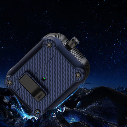 For Apple AirPods Pro 2 Carbon Fiber Texture Earphone Case Earbud TPU Cover with Magnetic Auto Lock