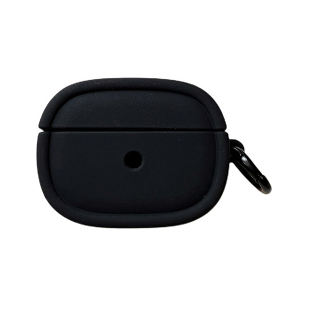 For Apple AirPods Pro / Pro 2 Earphone Protective Cover Candy Color Oval Silicone Case with Hanging Buckle