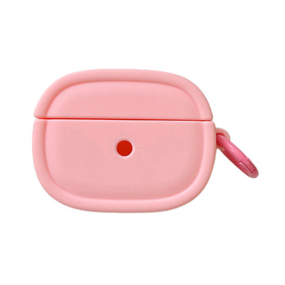 For Apple AirPods 3 Candy Color Oval Silicone Case Earphone Protective Cover with Ring Buckle