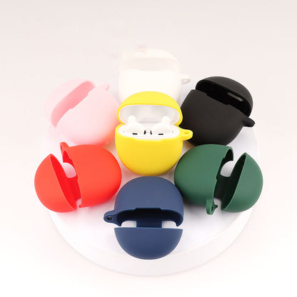 For OPPO Enco R Bluetooth Earphone Silicone Cover Anti-drop Protective Case with Buckle